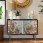 Red Floral Bouquet Vintag Vase Birds Decoupage Seidenpapier<br><div class="desc">VERTIKALES rechtes Bild. 1 von 3 koordinierenden Bildern. Das Bild wurde in ein paar Bilder aufgeteilt, die für Schranktüren verwendet werden können, um ein Wand-Art-Paar oder andere kreative Entkoppelungen zu erstellen. Das Design hat eine Schrift-Handschrift ephemera Layout platziert auf einem eleganten, alten Master Öl-Gemälde von mehreren wilden Blume Bouquets mit...</div>