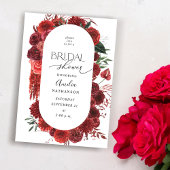 Red Floral Brautparty Einladung