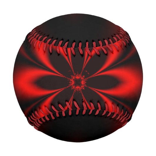 Red Floral Burst Baseball (Rückseite)