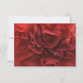 Red Floral Carnation Wedding RSVP Response Card Karte (Rückseite)