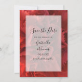 Red Floral Carnation Wedding Save the Date (Vorderseite)