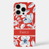 Red Floral Case-Mate iPhone Hülle (Rückseite)