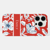 Red Floral Case-Mate iPhone Hülle (Rückseite (Horizontal))