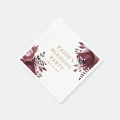 Red Floral Christlich Mother und Baby Segen Serviette (Ecke)
