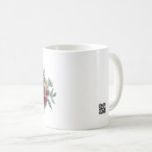 Red Floral Coffee Tasse (VorderseiteRechts)