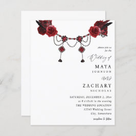 Red Floral & Crystal Wedding