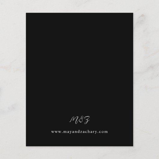 Red Floral & Crystal Wedding - Black Flyer (Hinten)