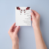 Red Floral & Crystal Wedding Flyer (Gruppe)