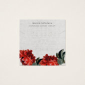 Red Floral Custom Square Jewelry Display Card (Vorderseite)