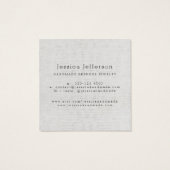 Red Floral Custom Square Jewelry Display Card (Rückseite)