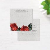 Red Floral Custom Square Jewelry Display Card (Schreibtisch)