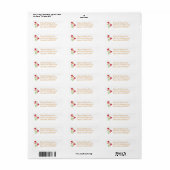 Red Floral Fiesta Address Labels (Vorne)