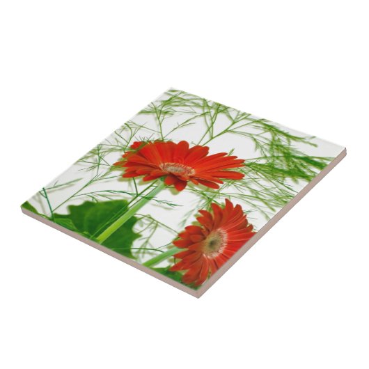 Red Floral Fliese (Seite)