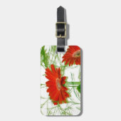 Red Floral Gepäckanhänger (Vorderseite vertikal)