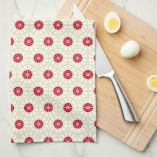 Red Floral Geschirrtuch