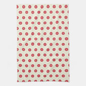 Red Floral Geschirrtuch (Vertikal)