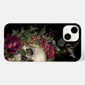 Red Floral Glitzern Skull Personalisiert Case-Mate iPhone Hülle (Rückseite (Horizontal))