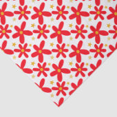 Red Floral Hand Gezeichnet Weihnachtsfeiertage Nie Seidenpapier (Detail)