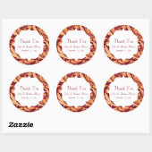 Red Floral Henna Gastgeschenk Hochzeit Runder Aufkleber (Blatt)