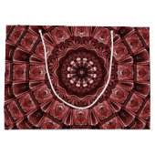 Red Floral Holiday Geschenktasche Große Geschenktüte (Rückseite)