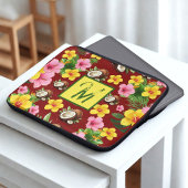 Red Floral Laptopschutzhülle
