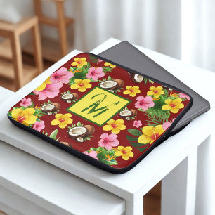 Red Floral Laptopschutzhülle
