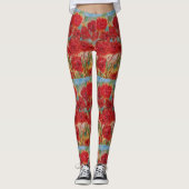 Red Floral Leggings (Vorderseite)