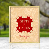 Red Floral Line Kunst - Geschenke & Karten Untersc Poster