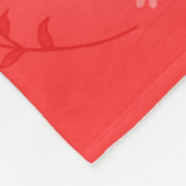 Red Floral Little Aber Fierce William Shakespeare Fleecedecke (Ecke)