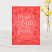 Red Floral Little Aber Fierce William Shakespeare Karte (Gelbe Blume)