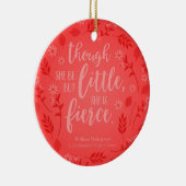 Red Floral Little Aber Fierce William Shakespeare Keramik Ornament (Rechts)