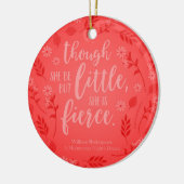 Red Floral Little Aber Fierce William Shakespeare Keramik Ornament (Links)