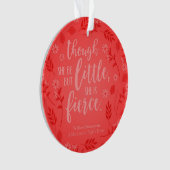 Red Floral Little Aber Fierce William Shakespeare Ornament (Vorderseite)