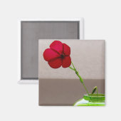 Red Floral Magnet (Vorderseite/Rückseite)