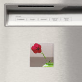 Red Floral Magnet (In Situ (Geschirrspüler))