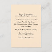 Red Floral Mason Jars Wedding Details Begleitkarte (Rückseite)