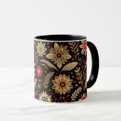 Red Floral Mexiko High Tasse (VorderseiteRechts)