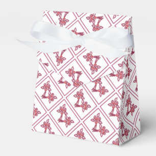 Red Floral Muster Bevorzugung Box Geschenkschachtel