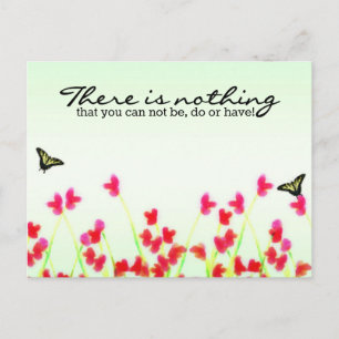 Red Floral - Nichts, was man nicht tun oder haben  Postkarte