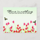 Red Floral - Nichts, was man nicht tun oder haben  Postkarte (Vorderseite)