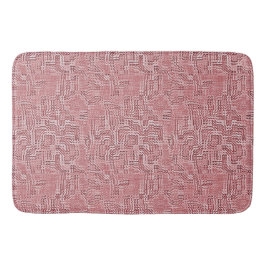 Red Floral Panel Bath Mat Badematte