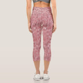 Red Floral Panel Capri Leggings (Rückseite)