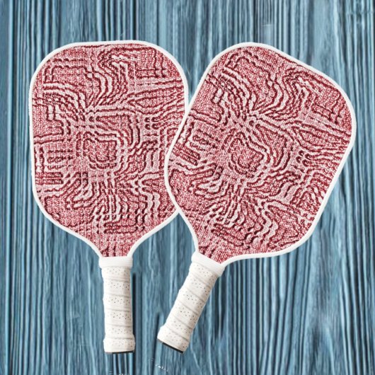 Red Floral Panel Pickleball Schläger