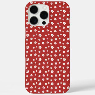 Red Floral Pattern iPhone 16 Pro Max Hülle