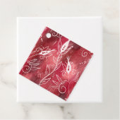 Red Floral Pattern Geschenkanhänger (Beispiel)