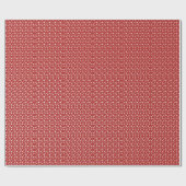Red Floral Pattern Geschenkpapier (Flach)
