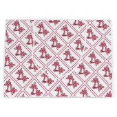 Red Floral Pattern Geschenktasche Große Geschenktüte (Vorderseite)