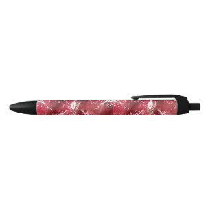 Red Floral Pattern Kugelschreiber