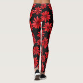 Red Floral Pattern Leggings (Rückseite)