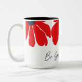 Red Floral Pattern Mug Zweifarbige Tasse (Links)